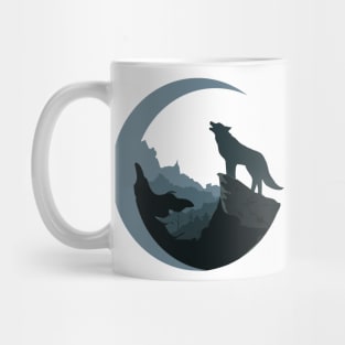 The Wolf who loves the moon Mug